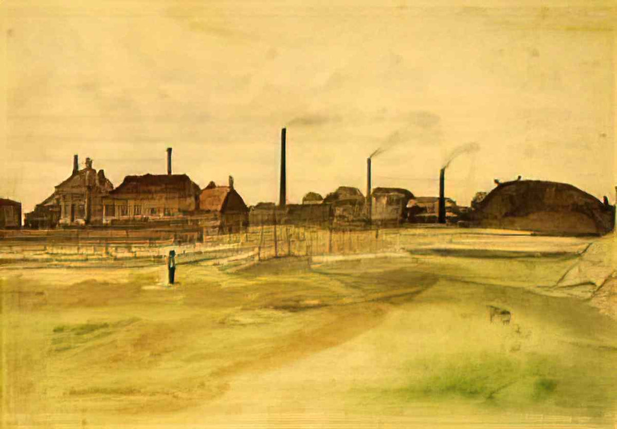 van gogh coalmine in the borinage 1879 Art A4 Photo Print