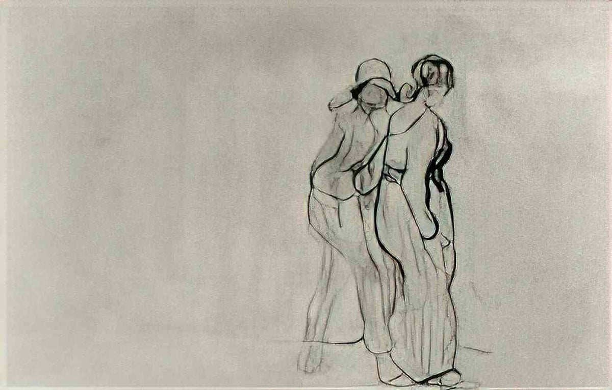 van gogh couple walking Art A4 Photo Print