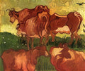 van gogh cows 1890 Art A4 Photo Print