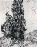 van gogh cypresses 1889 Art A4 Photo Print
