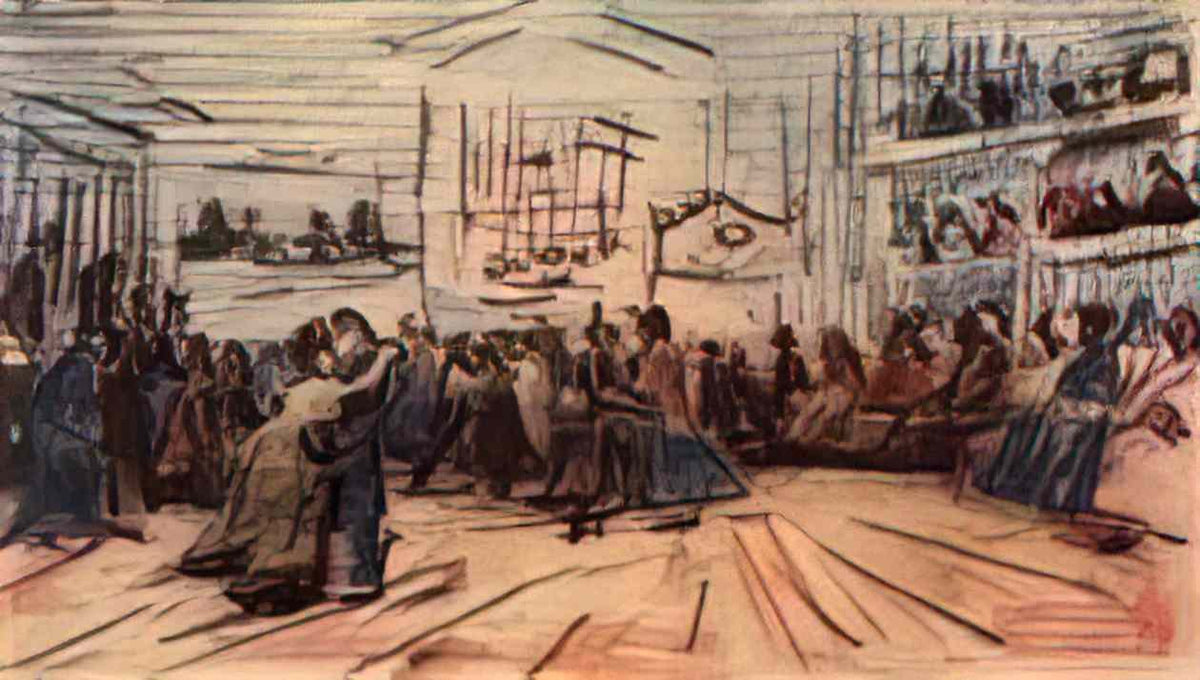 van gogh dance hall 1885 Art A4 Photo Print