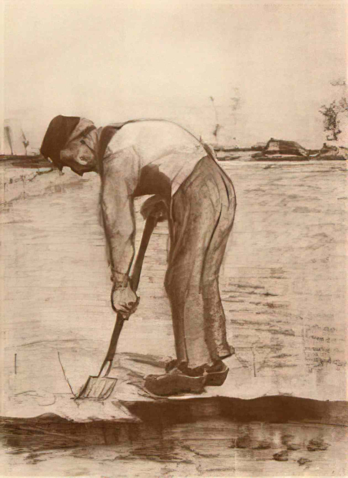 van gogh digger 1881 2 Art A4 Photo Print