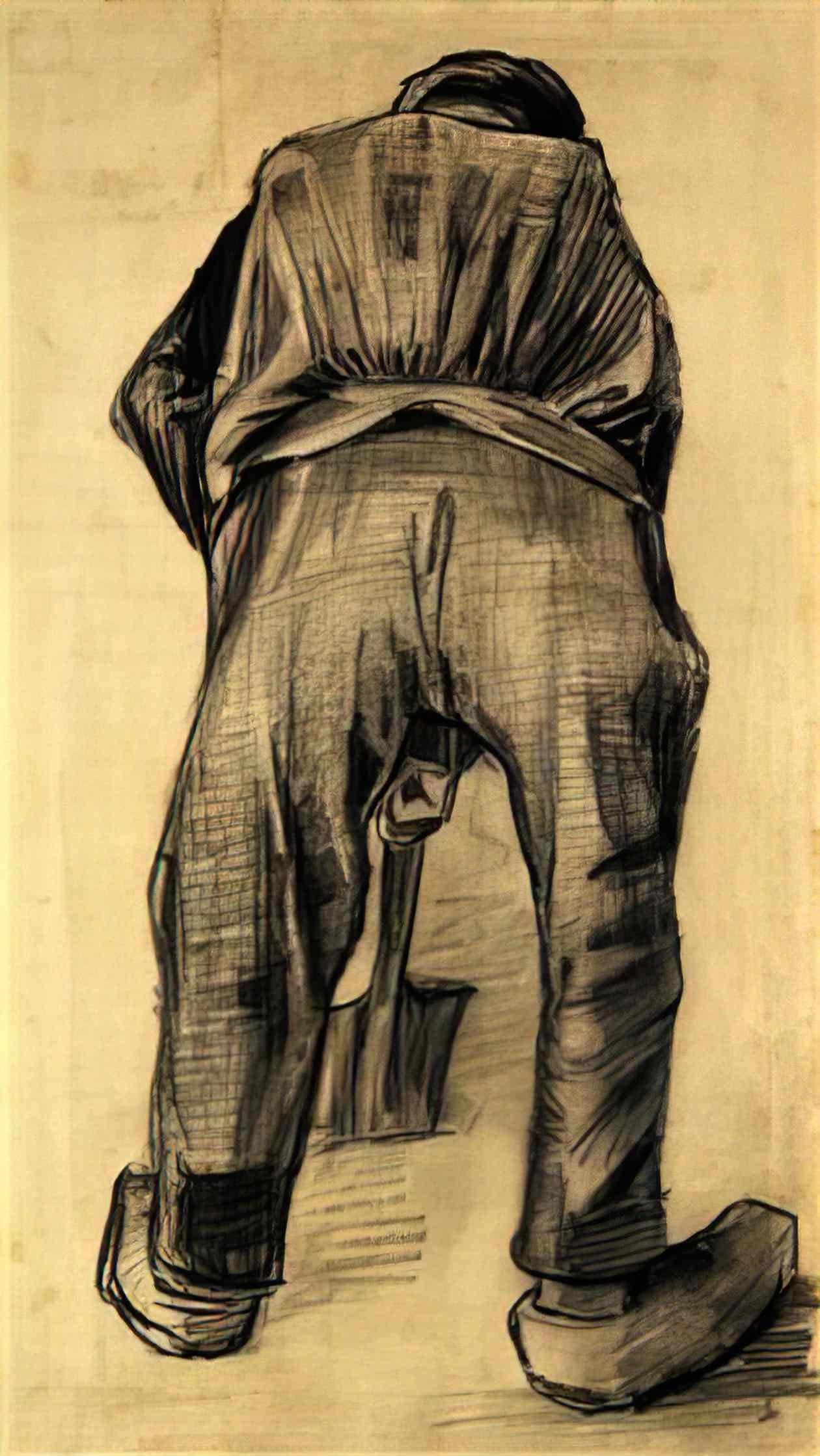 van gogh digger 1882 1 Art A4 Photo Print