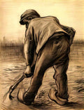 van gogh digger in a potato field february 1885 Art A4 Photo Print