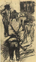 van gogh diggers in torn up street 1882 Art A4 Photo Print