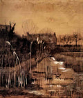 van gogh ditch 1884 Art A4 Photo Print