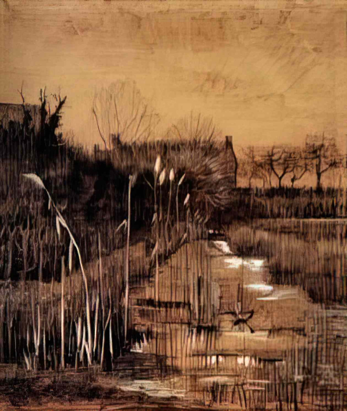 van gogh ditch 1884 Art A4 Photo Print