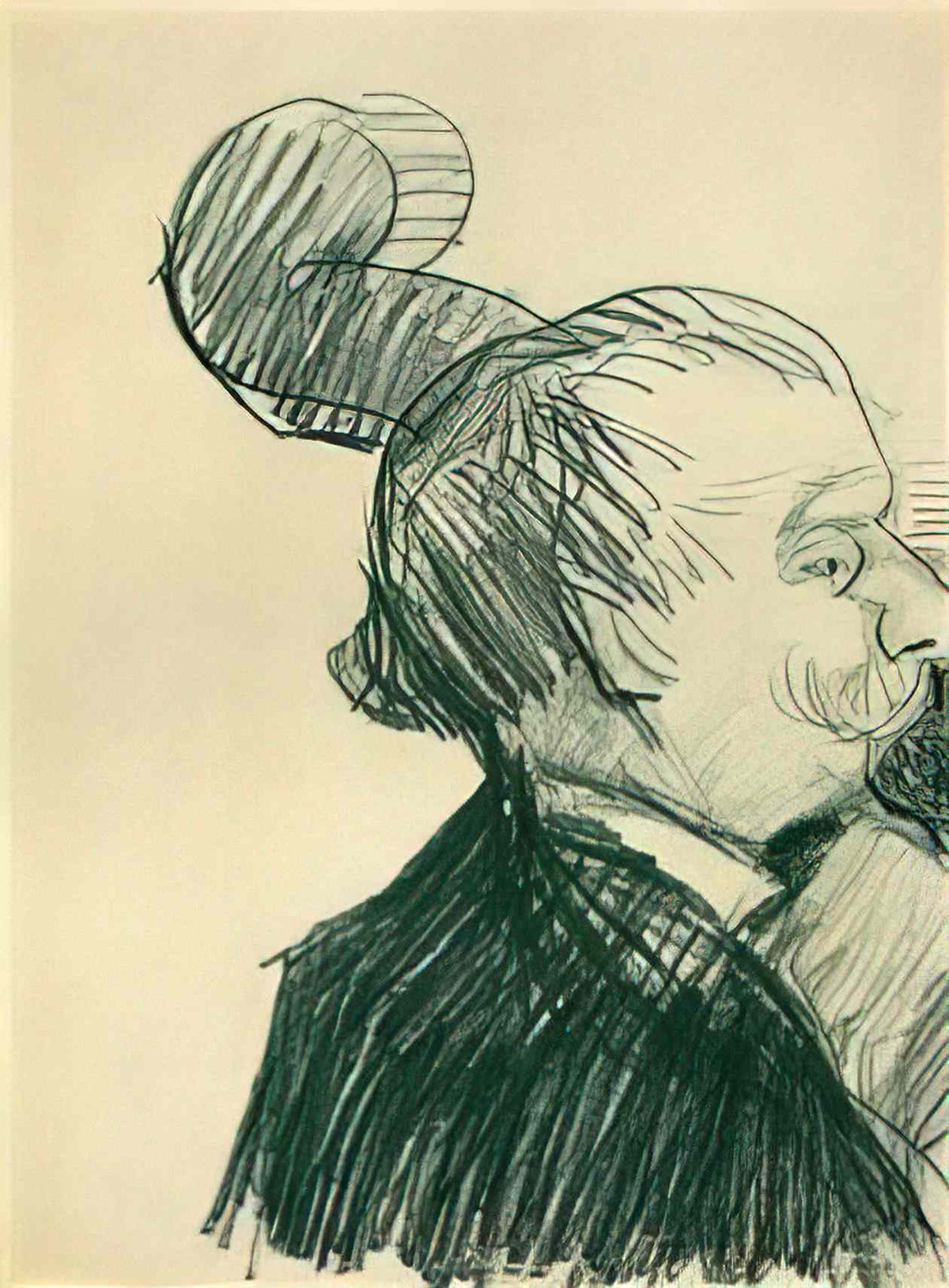 van gogh double bass player 1887 Art A4 Photo Print