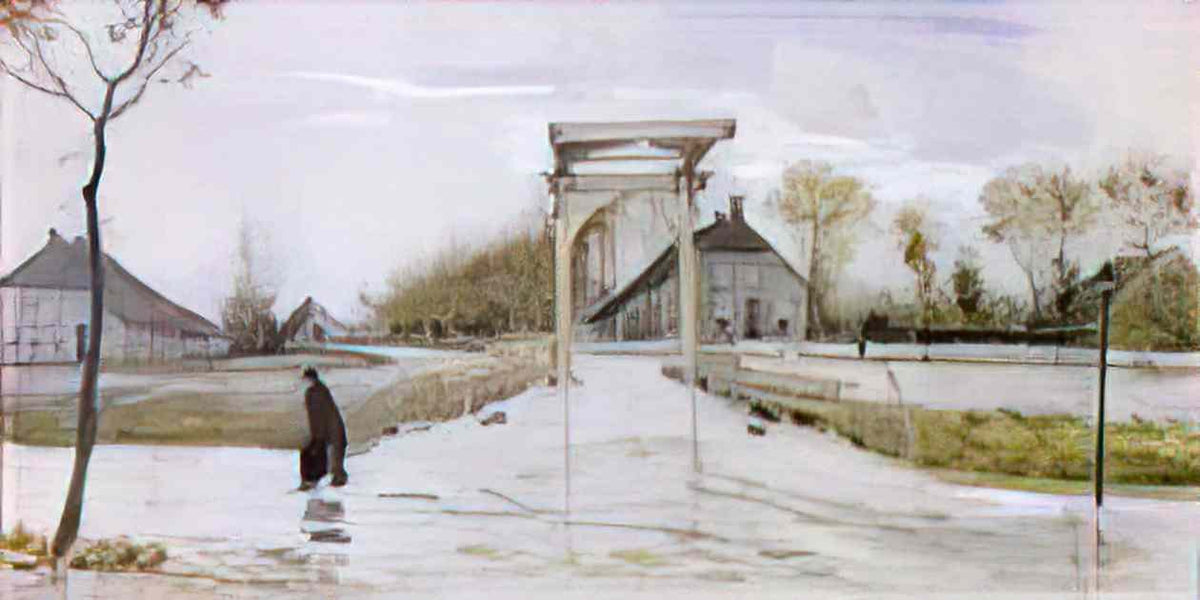 van gogh drawbridge in nieuw amsterdam 1883 Art A4 Photo Print