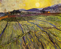 van gogh enclosed field with rising sun 1889 Art A4 Photo Print