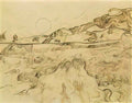 van gogh enclosed wheat field with reaper 1889 Art A4 Photo Print