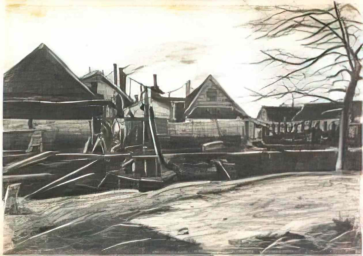van gogh factory 1882 Art A4 Photo Print
