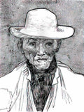 van gogh farmer with straw hat 1888 Art A4 Photo Print
