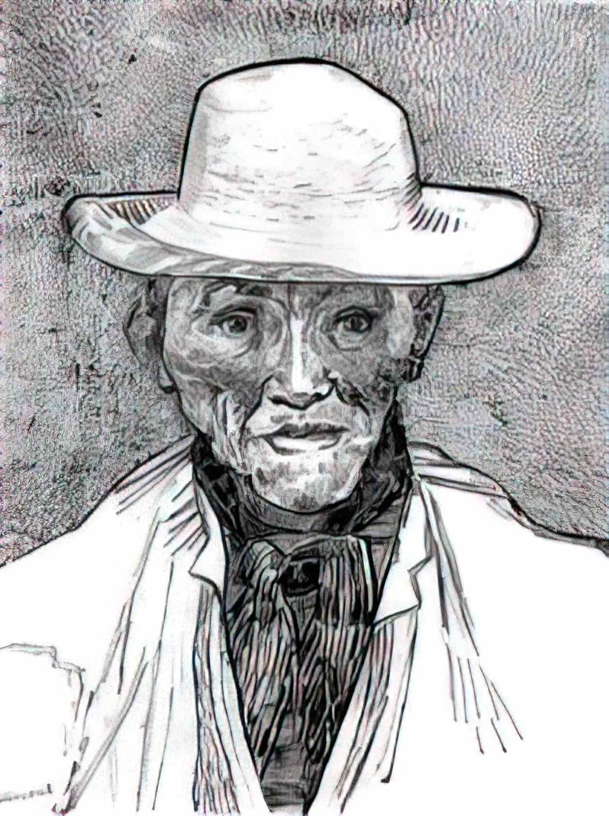 van gogh farmer with straw hat 1888 Art A4 Photo Print