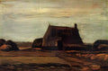 van gogh farmhouse with peat stacks 1883 Art A4 Photo Print