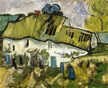 van gogh farmhouse with two figures 1890 Art A4 Photo Print