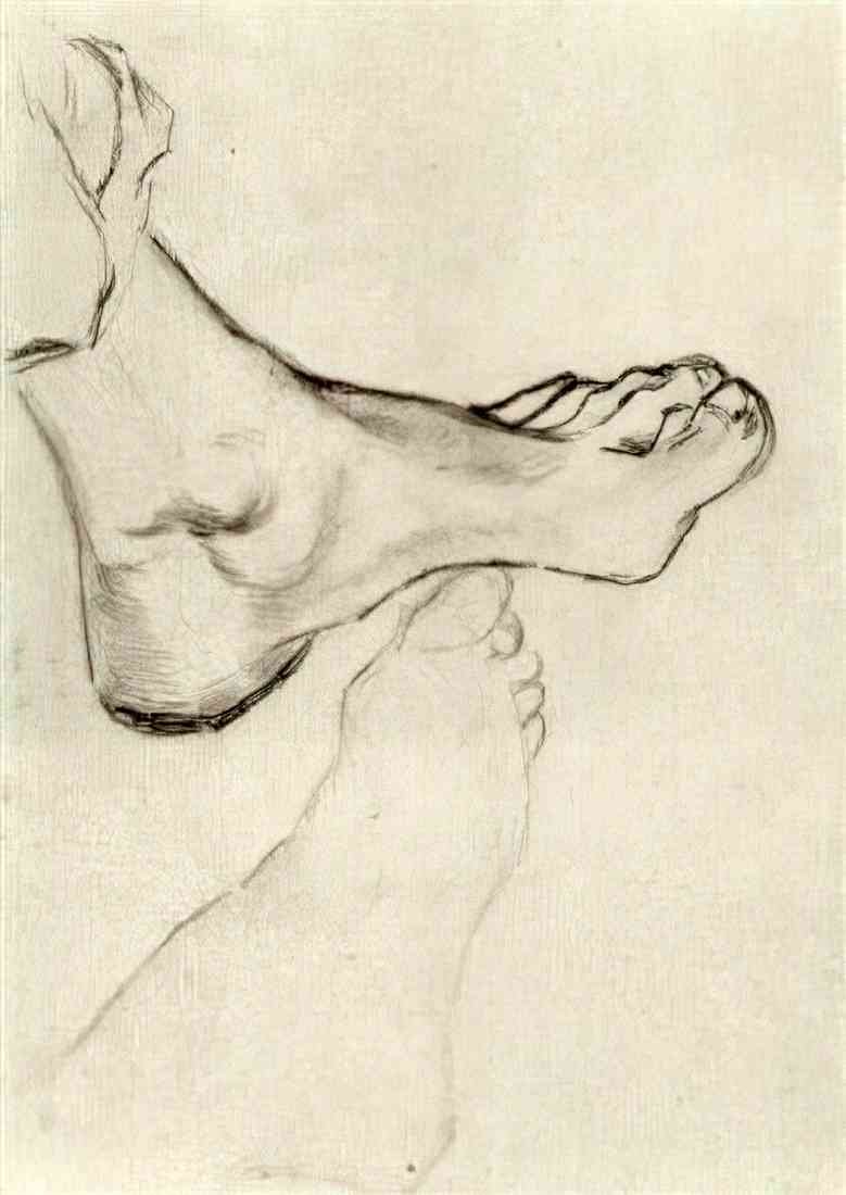 van gogh feet A4 Photo Print