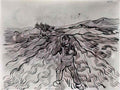 van gogh field with a sower 1890 Art A4 Photo Print