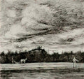 van gogh field with thunderstorm 1881 Art A4 Photo Print
