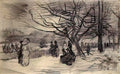 van gogh figures in a park 1886 Art A4 Photo Print