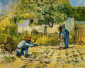 van gogh first steps after millet 1890 Art A4 Photo Print