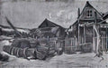 van gogh fish drying barn in scheveningen 1882 Art A4 Photo Print