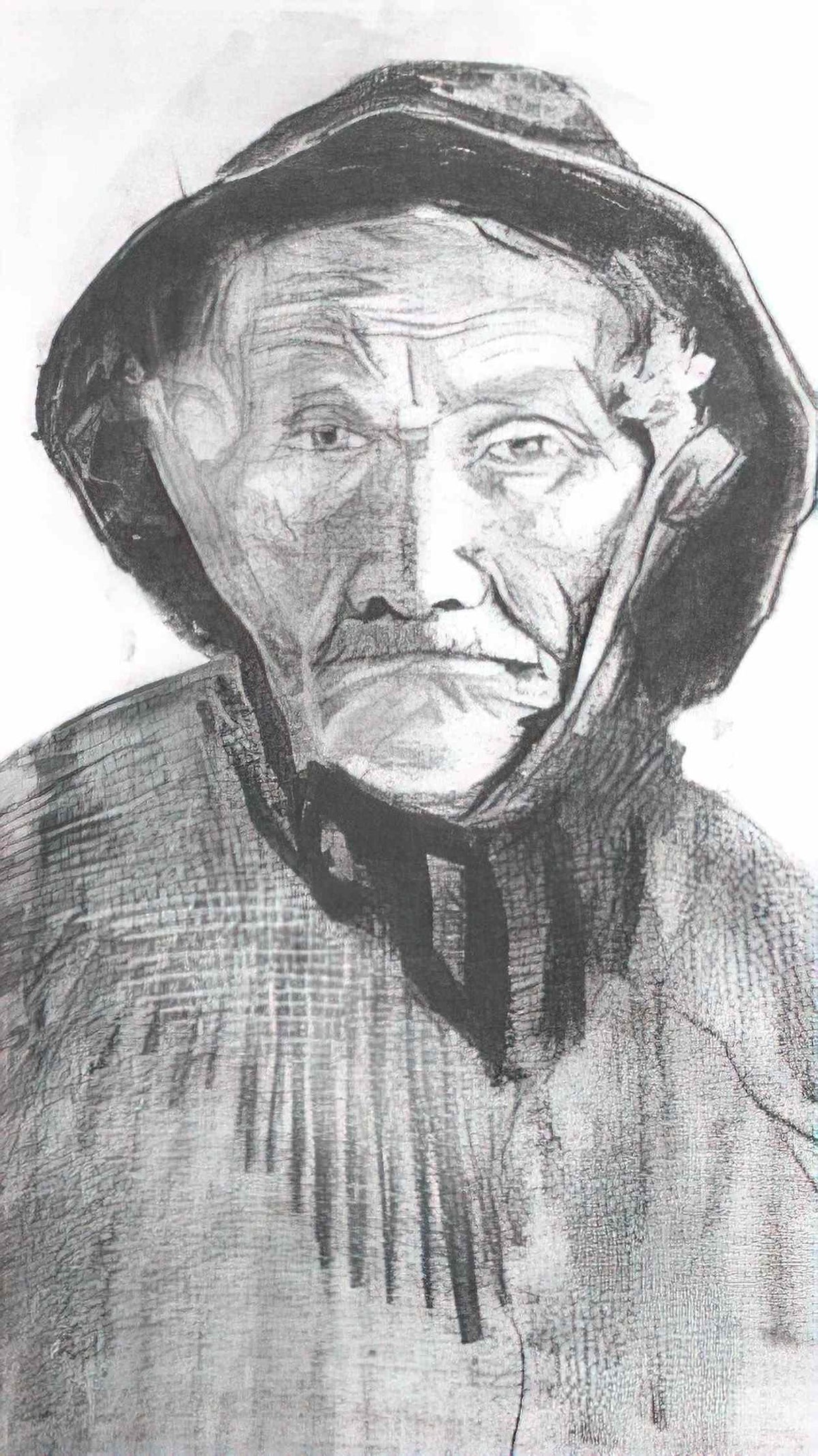 van gogh fisherman with sou wester 1883 Art A4 Photo Print