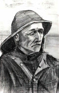 van gogh fisherman with sou wester head 1883 Art A4 Photo Print