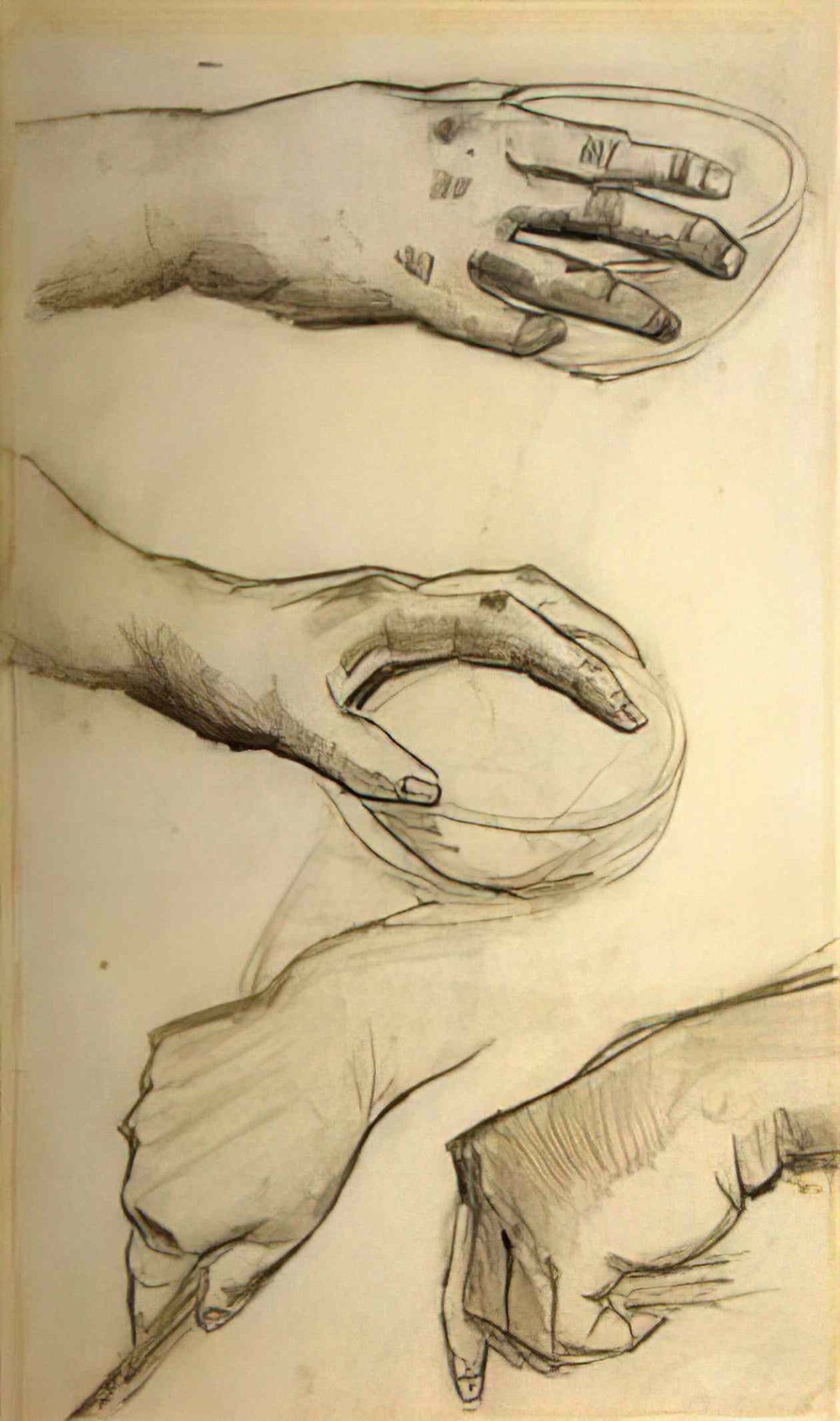 van gogh four hands two holding bowls 1885 Art A4 Photo Print
