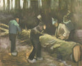 van gogh four men cutting wood 1882 Art A4 Photo Print
