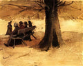 van gogh four people on a bench 1882 Art A4 Photo Print