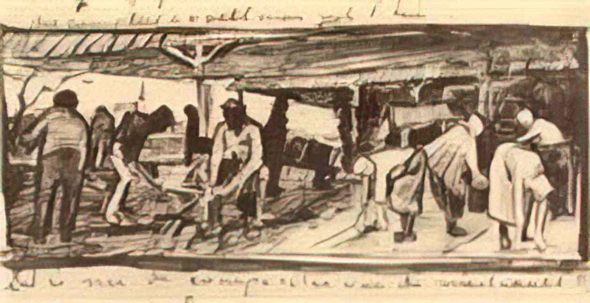 van gogh garbage dump 1883 Art A4 Photo Print