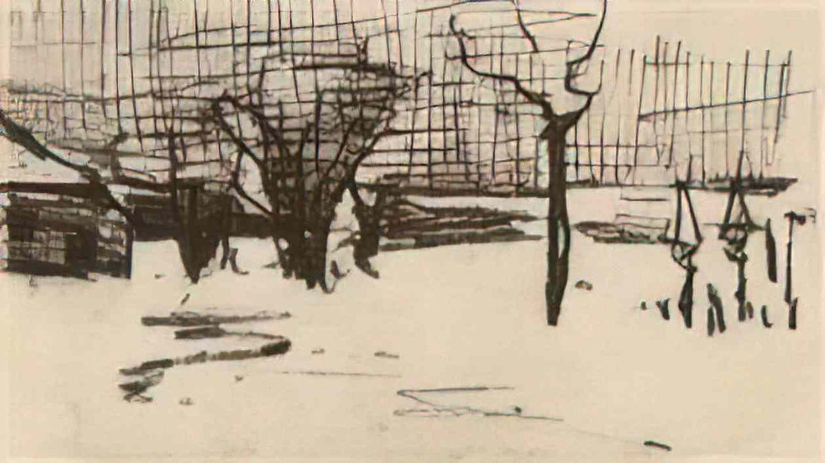 van gogh garden in the snow 1885 Art A4 Photo Print
