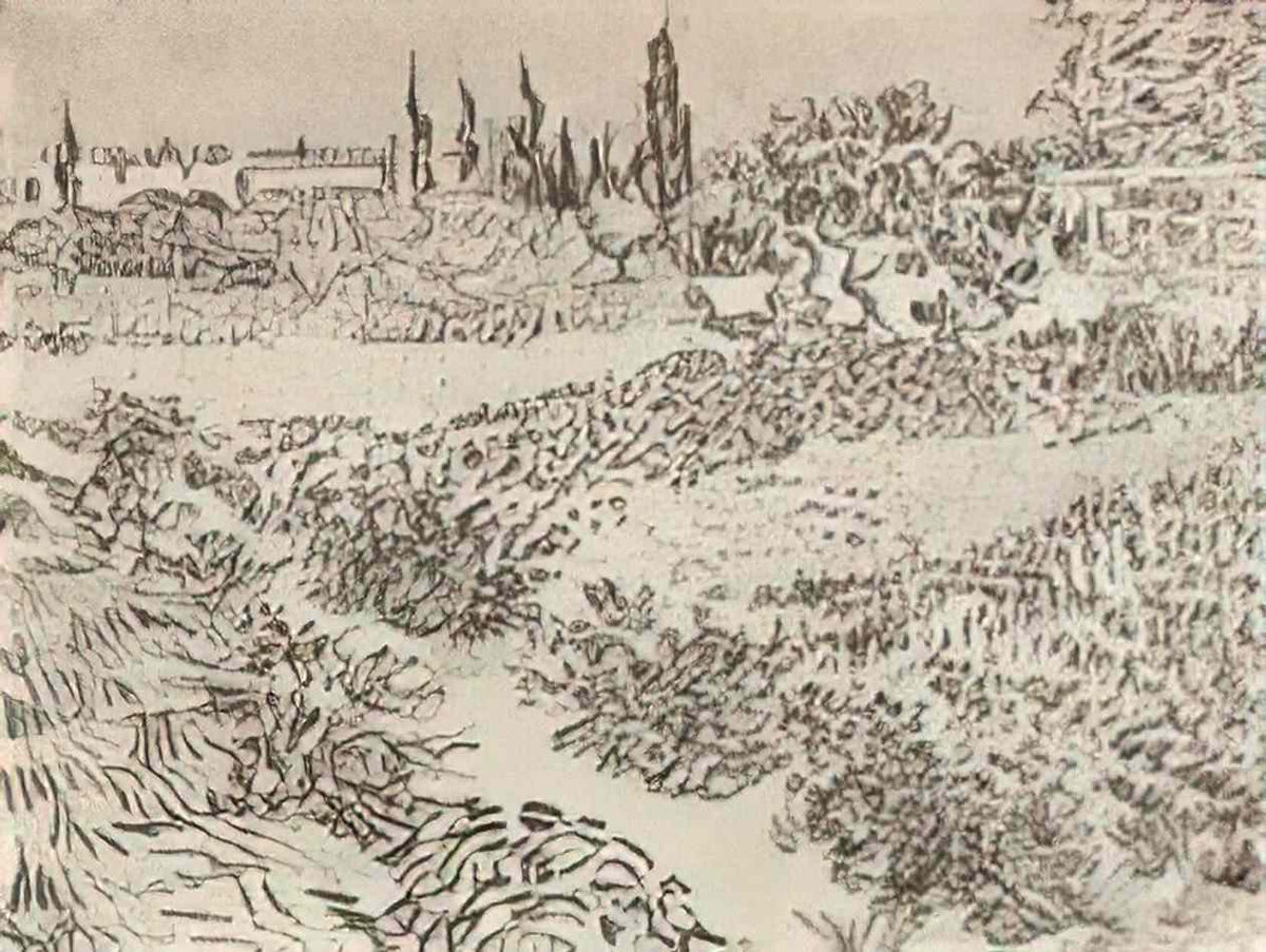 van gogh garden with flowers 1888 Art A4 Photo Print
