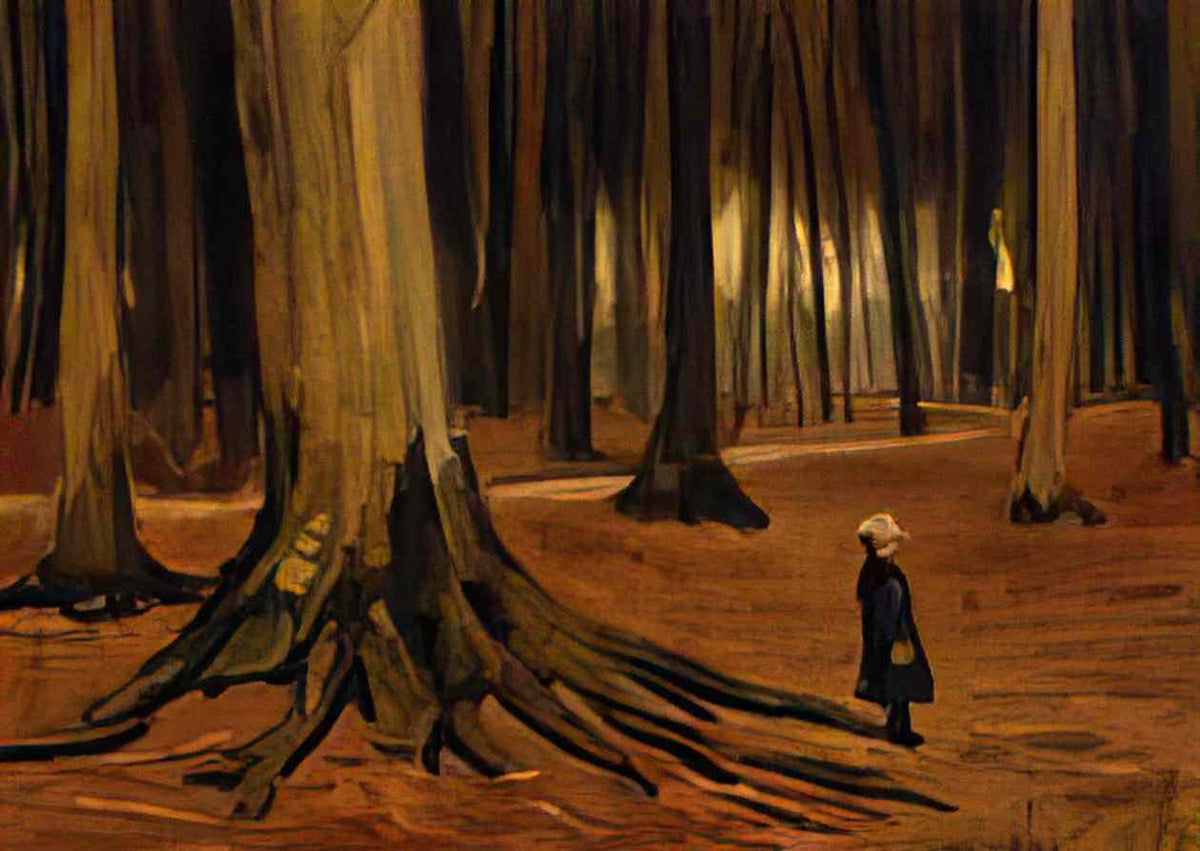 van gogh girl in the woods 1882 Art A4 Photo Print