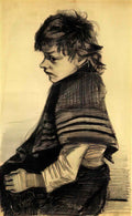 van gogh girl with a shawl 1883 Art A4 Photo Print