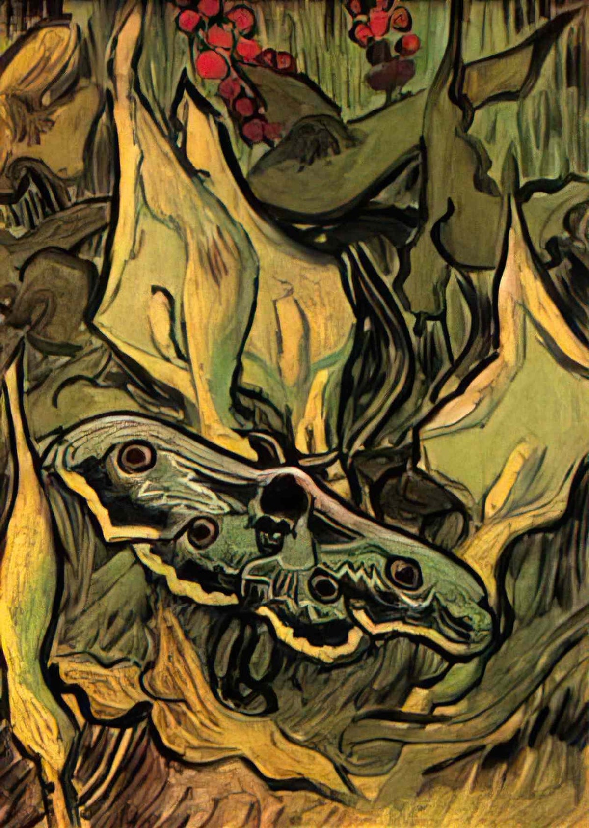 van gogh great peacock moth 1889 Art A4 Photo Print