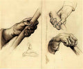 van gogh hands with a stick 1885 Art A4 Photo Print