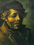 van gogh head of a peasant study for the potato eaters 1885 Art A4 Photo Print