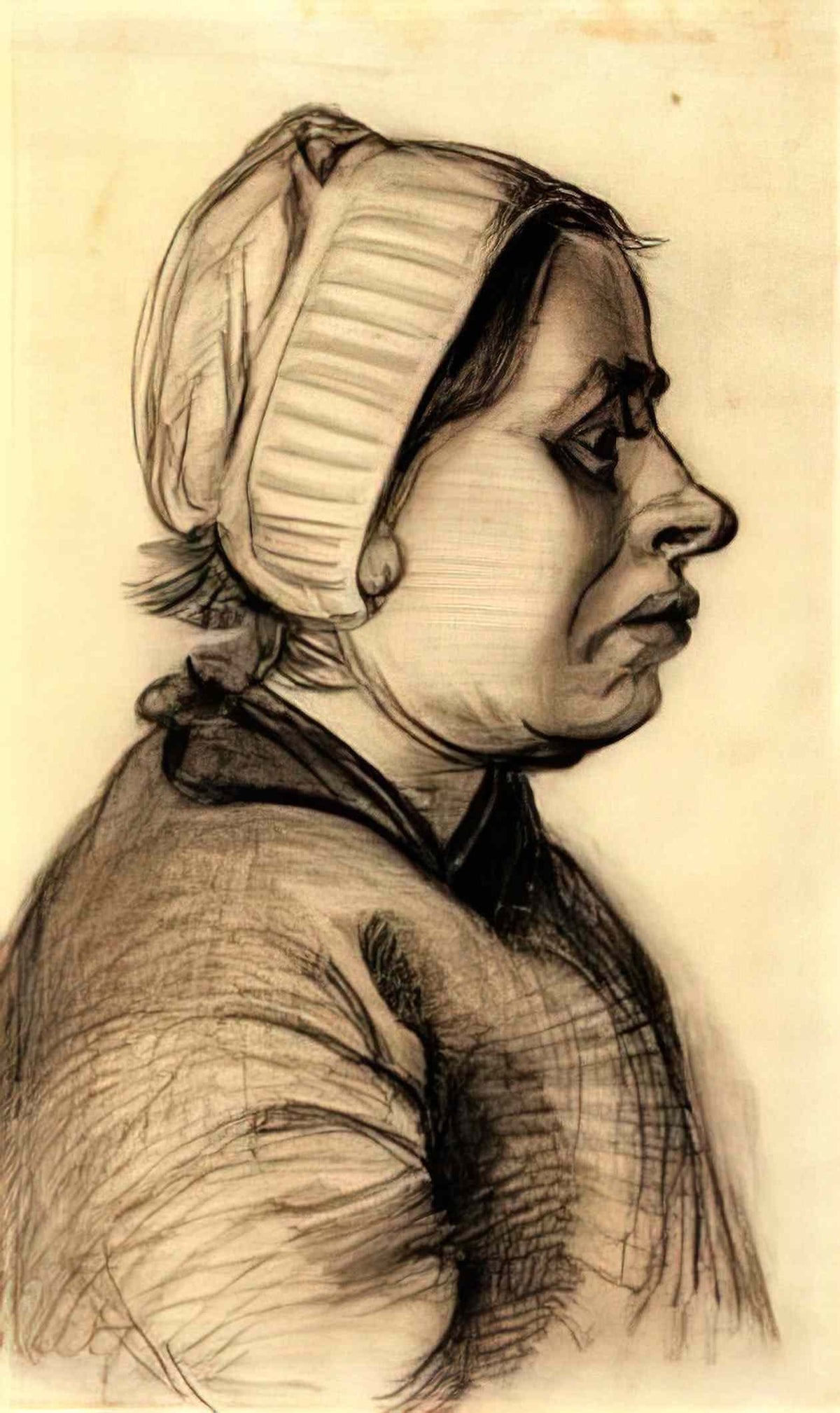 van gogh head of a woman 1884 Art A4 Photo Print