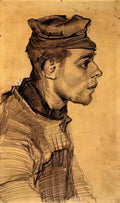 van gogh head of a young man 2 Art A4 Photo Print
