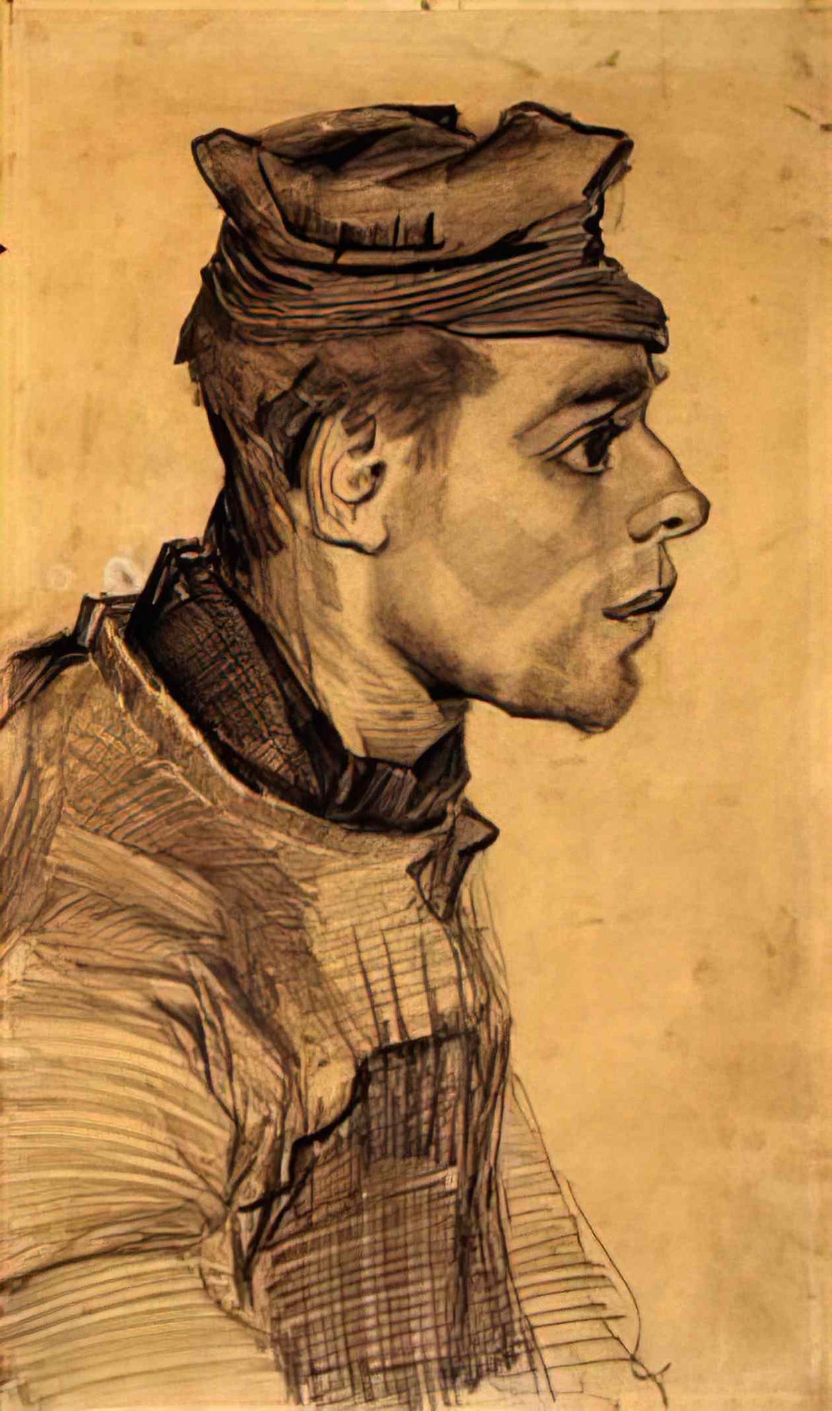 van gogh head of a young man 2 Art A4 Photo Print
