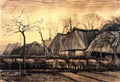 van gogh houses with thatched roofs 1884 Art A4 Photo Print
