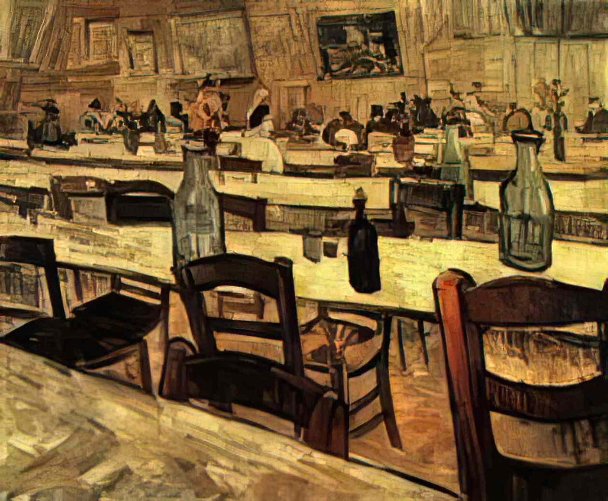 van gogh interior of a restaurant in arles 1888 Art A4 Photo Print