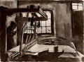 van gogh interior with a weaver facing right 1883 Art A4 Photo Print