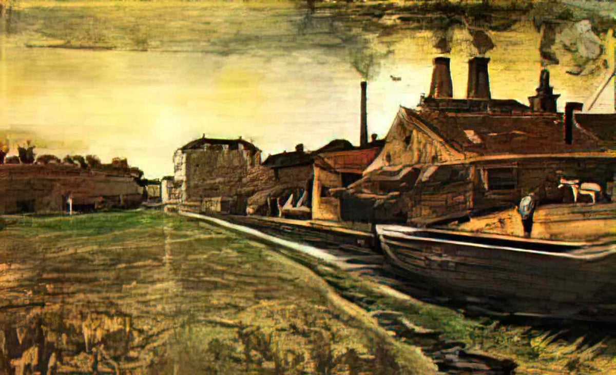 van gogh iron mill in the hague 1882 Art A4 Photo Print