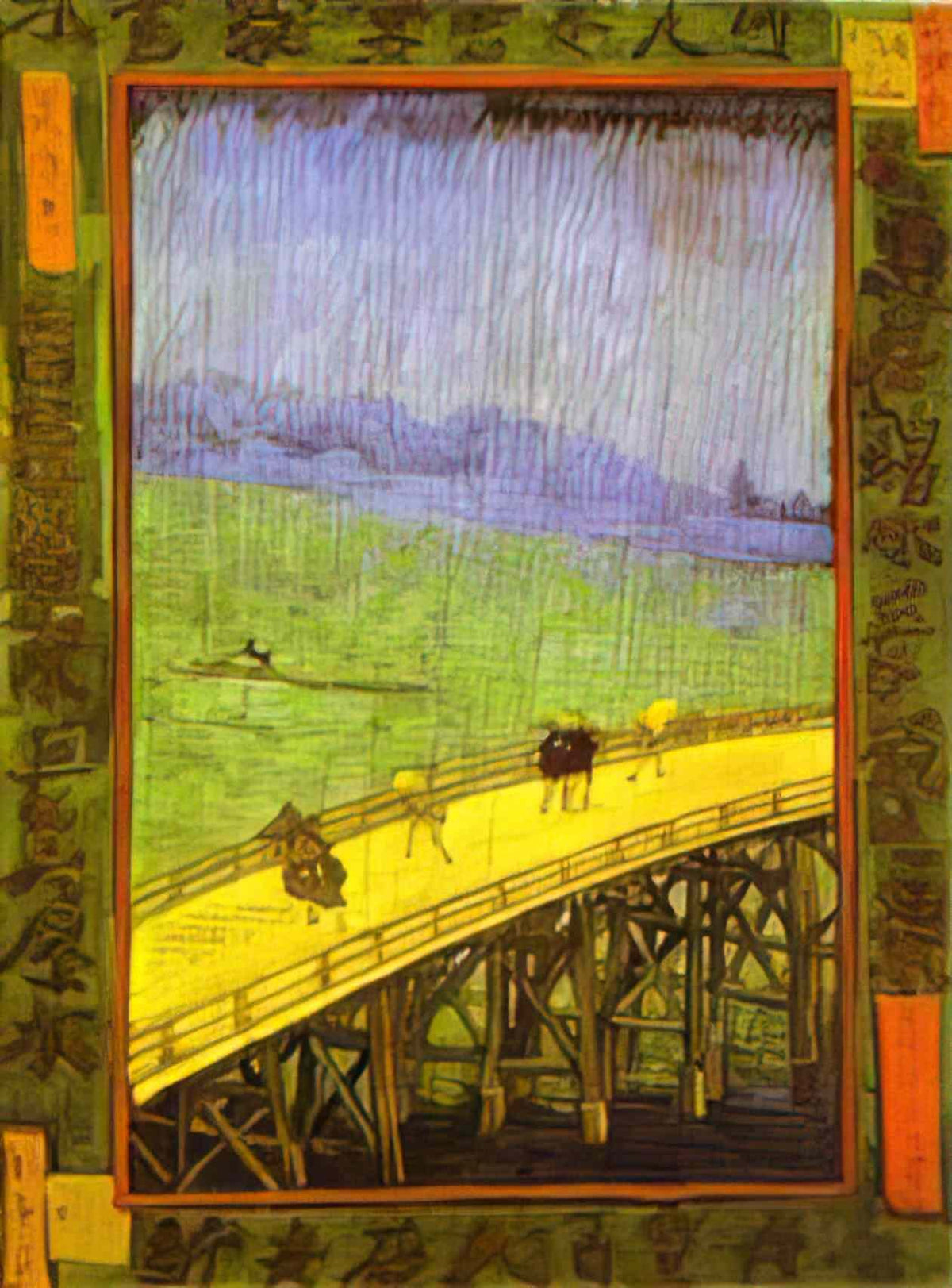 van gogh japanese art 1887 Art A4 Photo Print