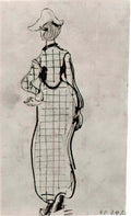 van gogh lady with checked dress and hat 1890 Art A4 Photo Print