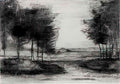 van gogh landscape Art A4 Photo Print