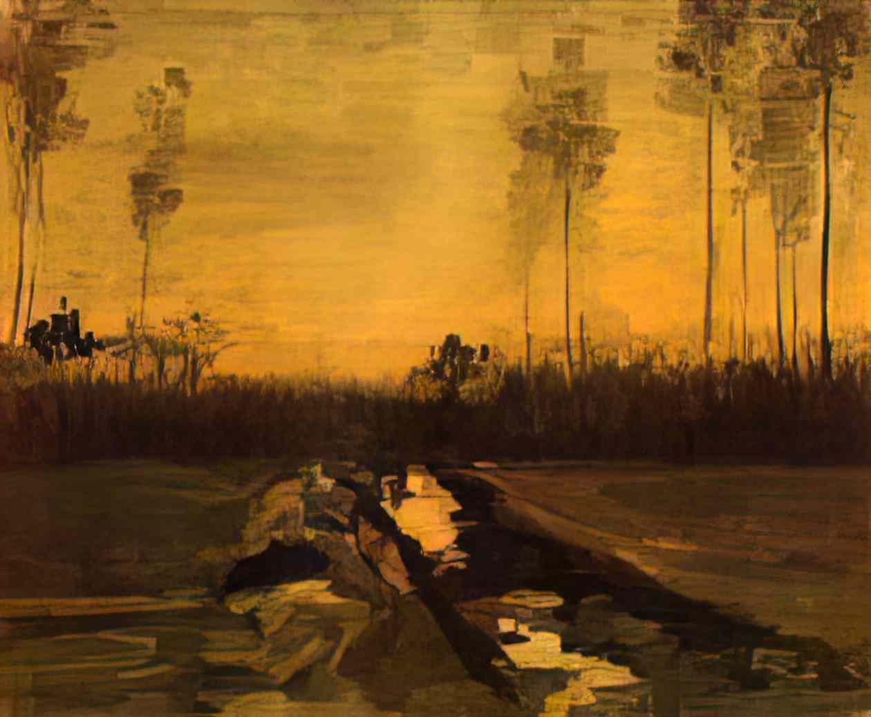 van gogh landscape at dusk 1885 Art A4 Photo Print